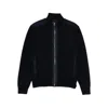 Paul & Shark Zip-up Wool Cardigan In Black