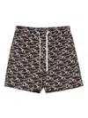 Paul & Shark Printed Swim Shorts In Gray