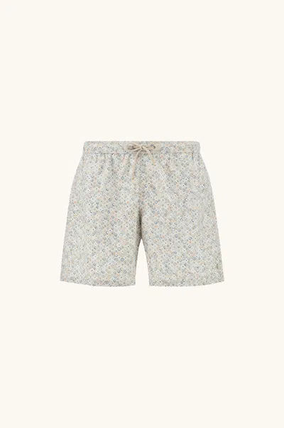 Paul & Shark Swimwear With Geometric Watercolor Print In Multi