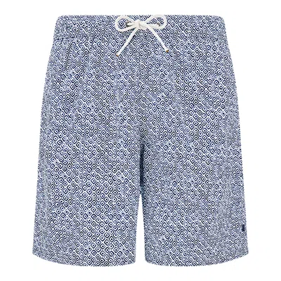 Paul & Shark Swimwear With Geometric Watercolor Print In Black