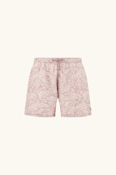 Paul & Shark Swimwear With Shark Paisley Print In Pink