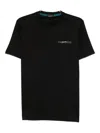 Paul & Shark Graphic Print Crew Neck Short Sleeves T-shirt In Black
