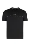 Paul & Shark Cotton Blend Short Sleeve Crew Neck T-shirt In Black