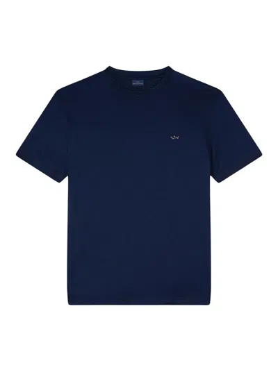 Paul & Shark T-shirt In Cotone Perle` In Blue