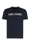 Paul & Shark T-shirt In Cotton Jersey With Logo In Blue