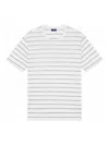 Paul & Shark T Shirt In Lino Jersey A Righe In White