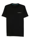 Paul & Shark Graphic Print Crew Neck Short Sleeves T-shirt In Black