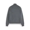 Paul & Shark Tech Wool Half Zip Sweater In Gray