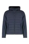 Paul & Shark Hooded Jacket Waterproof Fabric In Blue