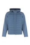 Paul & Shark Technical Fabric Jacket With Zip And Hood In Blue