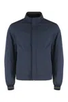 Paul & Shark Waterproof Jacket With High Collar And Pockets In Blue