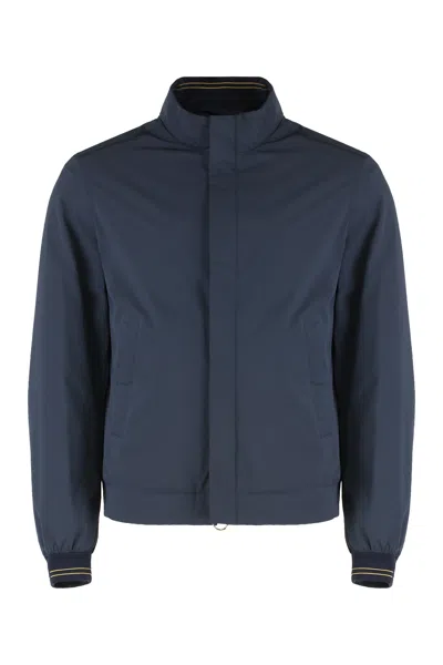 Paul & Shark Technical Fabric Waterproof Jacket In Blue