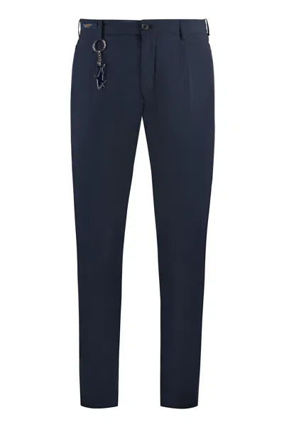 Paul & Shark Technical Nylon Pants With Removable Charm Key Ring In Blue