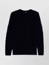Paul & Shark Cable Knit Crewneck Wool Sweater Clothing In Black