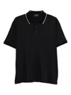 Paul & Shark Tipped-collar Polo Shirt In Black