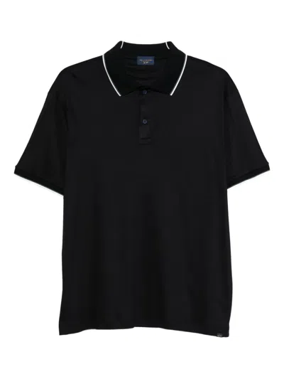 Paul & Shark Tipped-collar Polo Shirt In Black