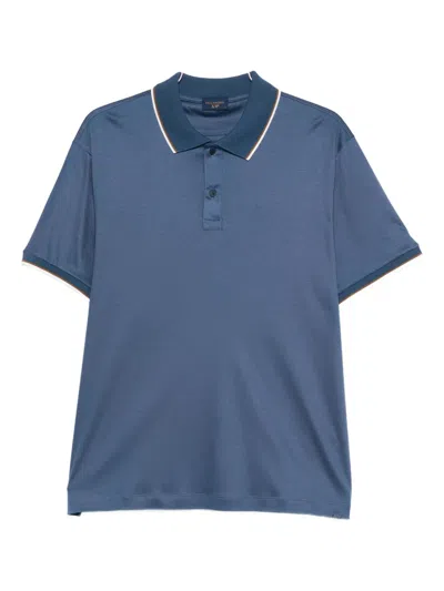 Paul & Shark Tipped Polo Shirt In Blue
