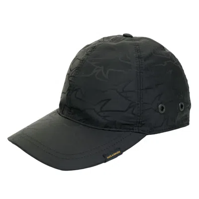 Paul & Shark Sharks-print Baseball Cap In Black