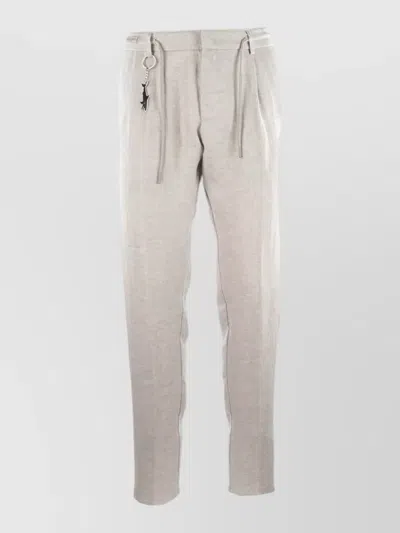 Paul & Shark Trousers Keychain Detail Back And Side Pockets In Gray