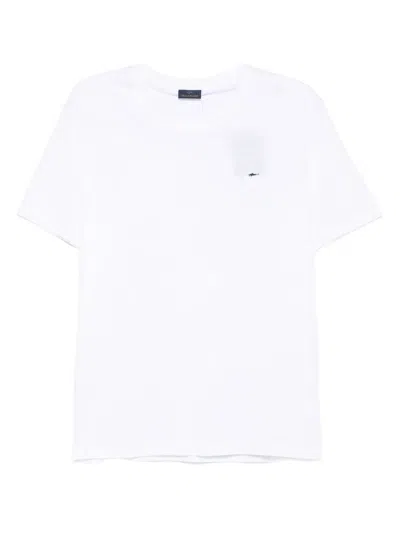 Paul & Shark Cotton Jersey T-shirt With Shark Badge In White