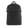 Paul & Shark Tumbled Leather Backpack In Black
