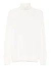 Paul & Shark High Neck Ribbed Sweater In White