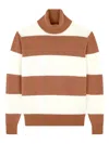 Paul & Shark Turtleneck Striped Sweater In Multi