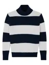 Paul & Shark Wool And Cashmere Turtleneck Sweater In Multi