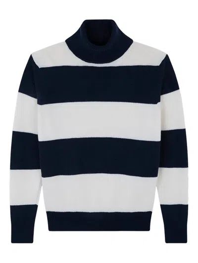 PAUL & SHARK TURTLENECK STRIPED SWEATER