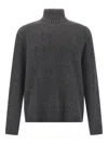 Paul & Shark Turtleneck Sweater In Wool And Cashmere In Gray