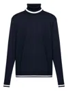 Paul & Shark Turtleneck Wool Sweater In Black
