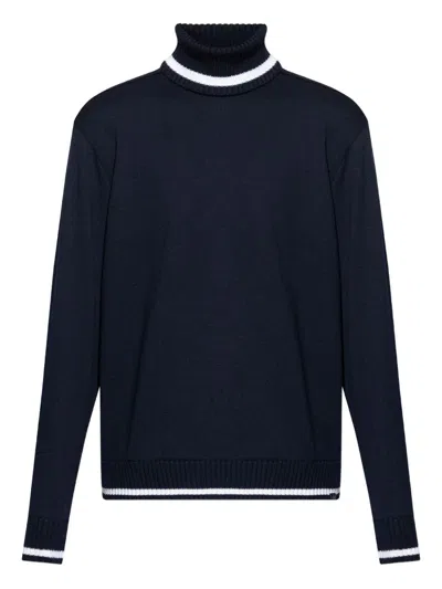 Paul & Shark Turtleneck Wool Sweater In Black