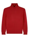 Paul & Shark Turtleneck Wool Sweater In Red