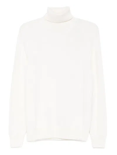 Paul & Shark Turtleneck Wool Sweater In White
