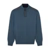 Paul & Shark Typhoon® Platinum Wool Cashmere Half Zip Sweater In Blue