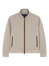 Paul & Shark Typhoon Re-4x4 Suede-details Bomber Jacket In Neutral