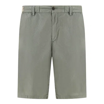 Paul & Shark Ultralight Poplin Cotton Bermuda With Drawstring In Green