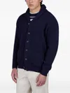 Paul & Shark V-neck Cardigan In Blue