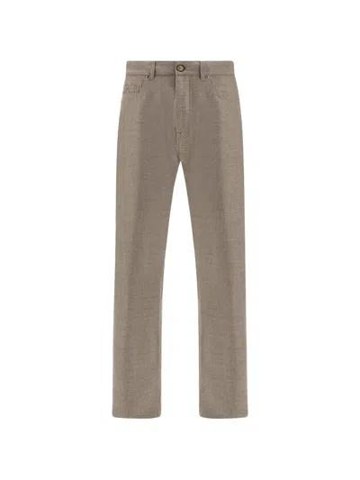 Paul & Shark Varese Straight-leg Trousers In Brown