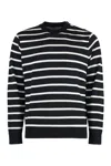 Paul & Shark Virgin Wool Crew-neck Sweater In Blue