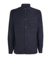 Paul & Shark Virgin Wool Overshirt In Blue