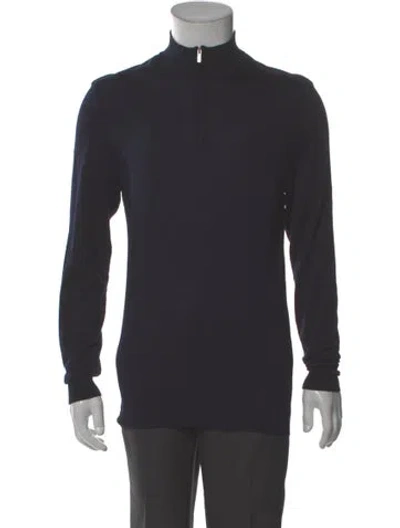 Pre-owned Paul & Shark Virgin Wool Turtleneck Polo Sweater In Gray