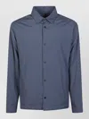 Paul & Shark Water Resistant Overshirt Collared Neck In Blue