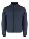 Paul & Shark Waterproof Jacket With High Collar And Pockets In Blue