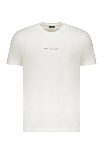 Paul & Shark White Cotton T-shirt, Classic Fit