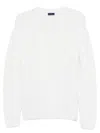 Paul & Shark Cable Knit Crewneck Wool Sweater Clothing In White
