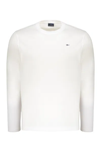 Paul & Shark White Long-sleeve Versatile T-shirt