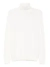 Paul & Shark High Neck Ribbed Sweater In White