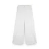 Paul & Shark Wide-leg Trousers In Stretch Wool Twill In White