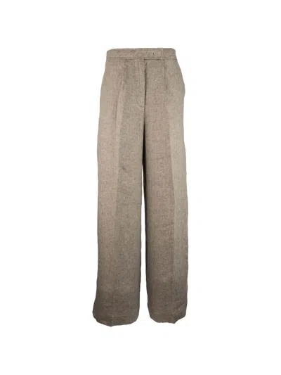 Paul & Shark Wide-leg Tailored Trousers In Gray
